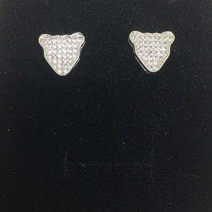 Crystal silver earrings